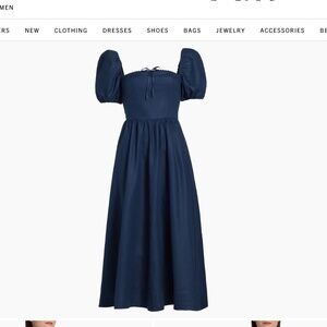 Reformation Marella Linen Midi-Dress - size 6